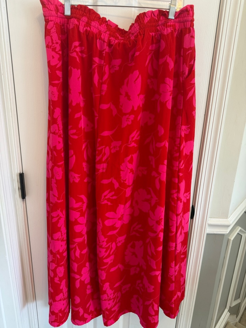BTFBM Calista Smocked Floral Wide Leg Pants Sz XXL - Picture 4 of 8
